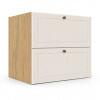 Módulo Balcao 70x68x56cm 1 Gaveta 1 Porta Basculante 100% MDF Cozinha Provence Robel Hanover/Off White Matte