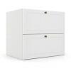 Módulo Balcão 70x68x56cm 2 Gavetas + 1 Gaveta Oculta 100% MDF Cozinha Provence Robel Branco/Branco Matte