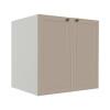 Módulo Balcao 70cm 2 Portas 100% MDF Cozinha Modulada Provence Robel Branco/Fendi Matte