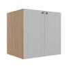 Módulo Balcao 70cm 2 Portas 100% MDF Cozinha Modulada Provence Robel Hanover/Branco Matte