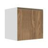 Módulo Balcão 70cm 2 Portas 100% MDF Cozinha Modulada Gold J Robel Branco/Amendoeira BP