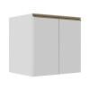 Módulo Balcão 70cm 2 Portas 100% MDF Cozinha Modulada Gold J Robel Branco/Branco Matte