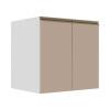 Módulo Balcão 70cm 2 Portas 100% MDF Cozinha Modulada Gold J Robel Branco/Fendi Matte