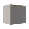 Módulo Balcão 70cm 2 Portas 100% MDF Cozinha Modulada Gold Robel Fendi/Cinza