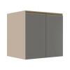 Módulo Balcão 70cm 2 Portas 100% MDF Cozinha Modulada Gold J Robel Fendi/Cinza Matte