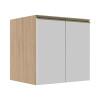 Módulo Balcão 70cm 2 Portas 100% MDF Cozinha Modulada Gold J Robel Hanover/Branco Matte