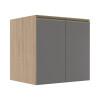 Módulo Balcão 70cm 2 Portas 100% MDF Cozinha Modulada Gold Robel Hanover/Cinza
