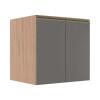 Módulo Balcão 70cm 2 Portas 100% MDF Cozinha Modulada Gold J Robel Hanover/Cinza Matte