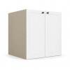 Módulo Balcão 70x68x56cm 2 Portas 100% MDF Cozinha Provence Robel Fendi/Branco Matte