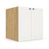 Módulo Balcão 70x68x56cm 2 Portas 100% MDF Cozinha Provence Robel Hanover/Branco Matte