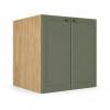 Módulo Balcão 70x68x56cm 2 Portas 100% MDF Cozinha Provence Robel Hanover/Salvia Matte