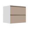 Módulo Balcão 80cm 1 Gaveta 1 Porta Basculante 100% MDF Cozinha Modulada Gold J Robel Branco/Fendi Matte