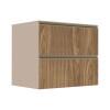 Módulo Balcão 80cm 1 Gaveta 1 Porta Basculante 100% MDF Cozinha Modulada Gold J Robel Fendi/Amendoeira BP