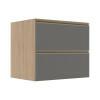 Módulo Balcão 80cm 1 Gaveta 1 Porta Basculante 100% MDF Cozinha Modulada Gold Robel Hanover/Cinza