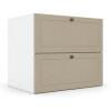 Módulo Balcão 80x68x56cm 1 Gaveta 1 Porta Basculante 100% MDF Cozinha Provence Robel Branco/Fendi Matte