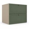 Módulo Balcão 80x68x56cm 1 Gaveta 1 Porta Basculante 100% MDF Cozinha Provence Robel Fendi/Salvia Matte