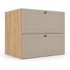 Módulo Balcão 80x68x56cm 1 Gaveta 1 Porta Basculante 100% MDF Cozinha Provence Robel Hanover/Fendi Matte