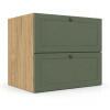 Módulo Balcão 80x68x56cm 1 Gaveta 1 Porta Basculante 100% MDF Cozinha Provence Robel Hanover/Salvia Matte