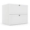 Módulo Balcão 80x68x56cm 2 Gavetas + 1 Gaveta Oculta 100% MDF Cozinha Provence Robel Branco/Branco Matte