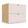 Módulo Balcão 80x68x56cm 2 Gavetas + 1 Gaveta Oculta 100% MDF Cozinha Provence Robel Hanover/Off White Matte