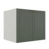 Módulo Balcao 80cm 2 Portas 100% MDF Cozinha Modulada Provence Robel Branco/Salvia Matte