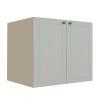 Módulo Balcao 80cm 2 Portas 100% MDF Cozinha Modulada Provence Robel Fendi/Branco Matte