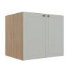 Módulo Balcao 80cm 2 Portas 100% MDF Cozinha Modulada Provence Robel Hanover/Branco Matte