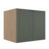 Módulo Balcao 80cm 2 Portas 100% MDF Cozinha Modulada Provence Robel Hanover/Salvia Matte