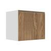 Módulo Balcão 80cm 2 Portas 100% MDF Cozinha Modulada Gold J Robel Branco/Amendoeira BP