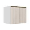 Módulo Balcão 80cm 2 Portas 100% MDF Cozinha Modulada Gold J Robel Branco/Aspen