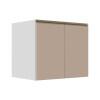 Módulo Balcão 80cm 2 Portas 100% MDF Cozinha Modulada Gold J Robel Branco/Fendi Matte