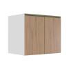 Módulo Balcão 80cm 2 Portas 100% MDF Cozinha Modulada Gold J Robel Branco/Hanover
