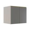 Módulo Balcão 80cm 2 Portas 100% MDF Cozinha Modulada Gold Robel Fendi/Cinza