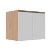 Módulo Balcão 80cm 2 Portas 100% MDF Cozinha Modulada Gold J Robel Hanover/Branco Matte