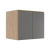 Módulo Balcão 80cm 2 Portas 100% MDF Cozinha Modulada Gold Robel Hanover/Cinza