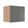 Módulo Balcão 80cm 2 Portas 100% MDF Cozinha Modulada Gold J Robel Hanover/Cinza Matte