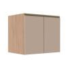 Módulo Balcão 80cm 2 Portas 100% MDF Cozinha Modulada Gold J Robel Hanover/Fendi Matte