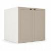 Módulo Balcão 80x68x56cm 2 Portas 100% MDF Cozinha Provence Robel Branco/Fendi Matte