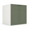 Módulo Balcão 80x68x56cm 2 Portas 100% MDF Cozinha Provence Robel Branco/Salvia Matte