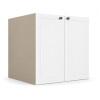 Módulo Balcão 80x68x56cm 2 Portas 100% MDF Cozinha Provence Robel Fendi/Branco Matte