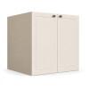 Módulo Balcão 80x68x56cm 2 Portas 100% MDF Cozinha Provence Robel Fendi/Off White Matte
