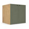 Módulo Balcão 80x68x56cm 2 Portas 100% MDF Cozinha Provence Robel Hanover/Salvia Matte