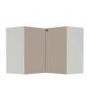 Módulo Balcao de Canto L 94x96cm 100% MDF Cozinha Provence Robel Branco/Fendi Matte