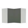 Módulo Balcao de Canto L 94x96cm 100% MDF Cozinha Provence Robel Branco/Salvia Matte