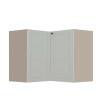 Módulo Balcao de Canto L 94,5 cm 100% MDF Cozinha Provence Robel Fendi/Branco Matte