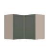 Módulo Balcao de Canto L 94x96cm 100% MDF Cozinha Provence Robel Fendi/Salvia Matte