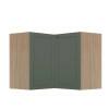 Módulo Balcao de Canto L 94x96cm 100% MDF Cozinha Provence Robel Hanover/Salvia Matte