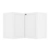 Módulo Balcão Canto L 96x94,5 x 68x56cm 100% MDF Cozinha Provence Robel Branco/Branco Matte