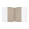 Módulo Balcão Canto L 96x94,5 x 68x56cm 100% MDF Cozinha Provence Robel Branco/Fendi Matte