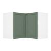 Módulo Balcão Canto L 96x94,5 x 68x56cm 100% MDF Cozinha Provence Robel Branco/Salvia Matte